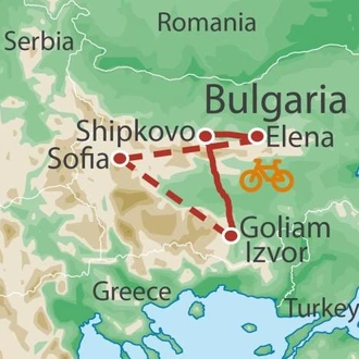 tourhub | UTracks | Balkan Mountains Cycle | Tour Map