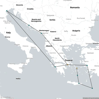 tourhub | Celestyal Cruises | Summer Heavenly Adriatic and Idylic,14 Nights Cruise | Tour Map