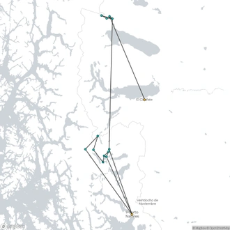 tourhub | Unu Raymi Tour Operator & Lodges | Torres del Paine National Park ‘O’ Trek & El Chalten – 13 Days | Tour Map