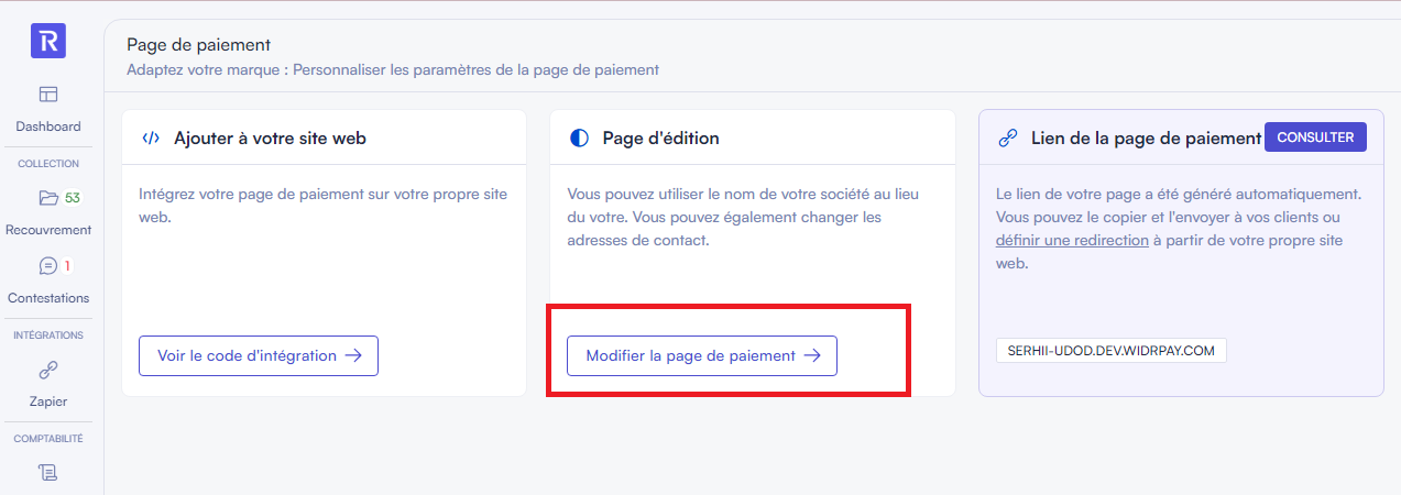 Comment modifier les adresses de contact?