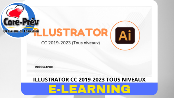 Représentation de la formation : ILLUSTRATOR CC 2019-2023 TOUS NIVEAUX