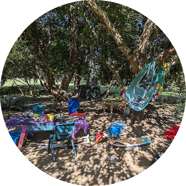 Loose parts mud kitchen