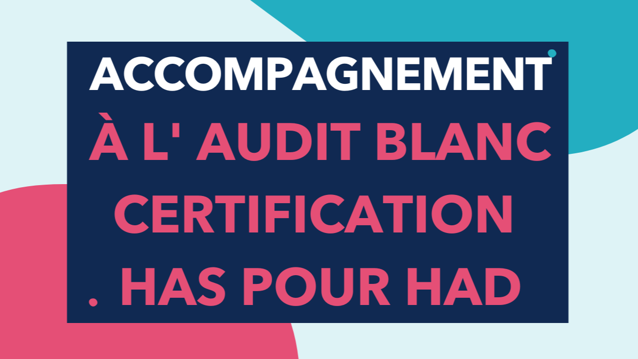 Représentation de la formation : Audit blanc - Certification HAS pour HAD