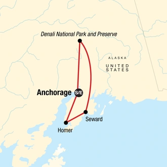tourhub | G Adventures | Alaska Journey | Tour Map