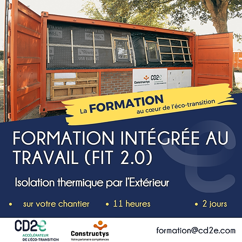 Représentation de la formation : Formation Intégrée au Travail (FIT) - Isolation thermique par l'extérieur (ITE)