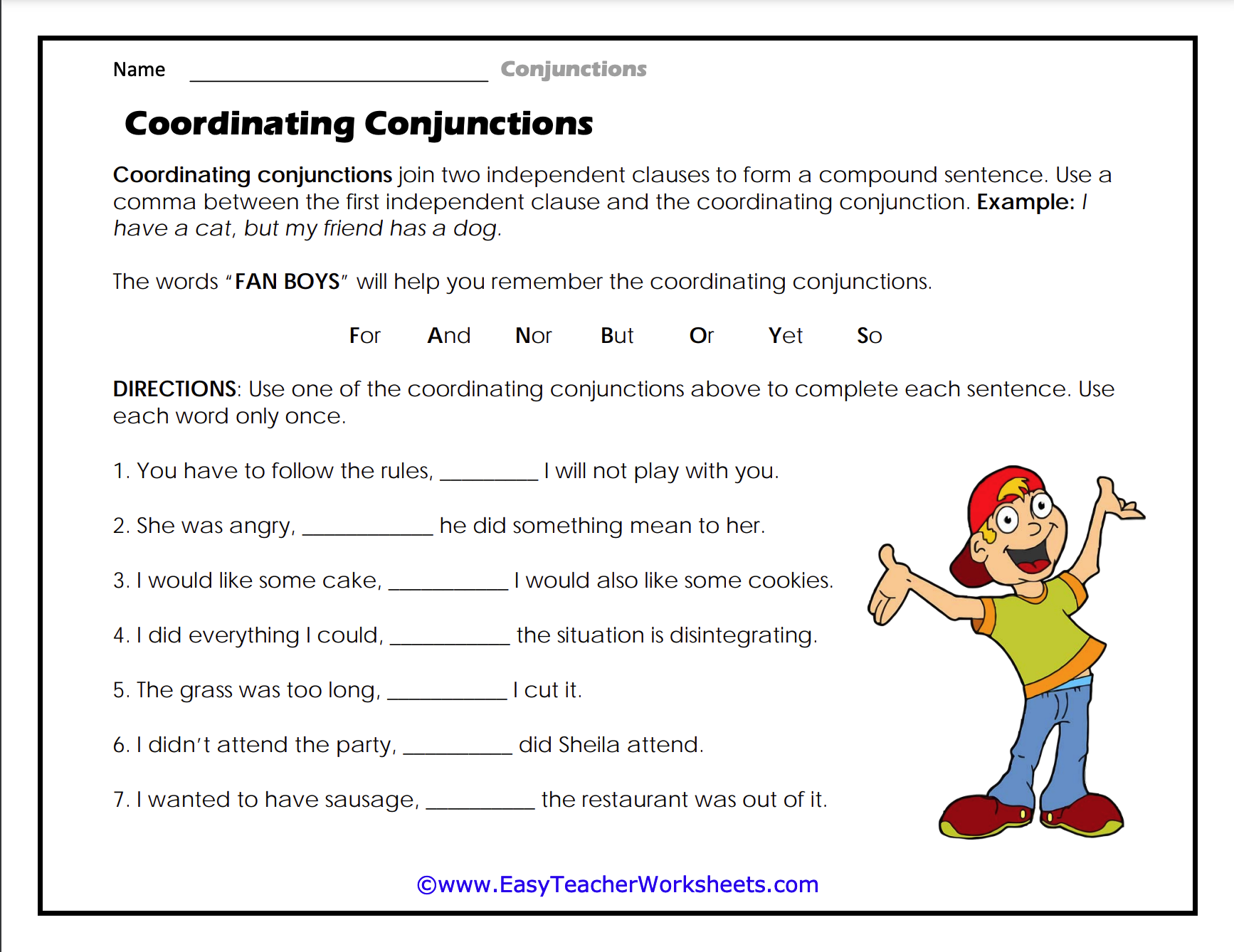 18 Activities To Master Coordinating Conjunctions FANBOYS Teaching 