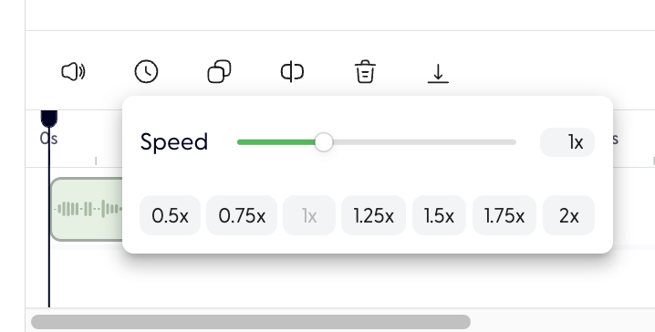 Change speed of a clip