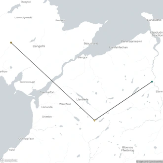 tourhub | Travel Editions | The Great Gardens of Snowdonia and Anglesey Tour | Tour Map