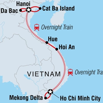 tourhub | Intrepid Travel | Vietnam Discovery | Tour Map