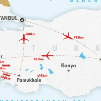 tourhub | Turkey Tour Company | Golden Triangle of Turkey | Tour Map