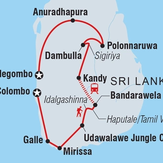 tourhub | Intrepid Travel | Best of Sri Lanka | Tour Map