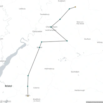 tourhub | Walkers' Britain | Cotswold Way | Tour Map