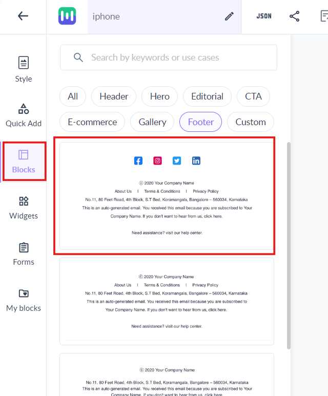 Adding Social Media Sharing Widgets in Email 