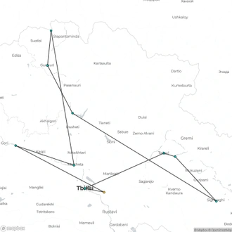 tourhub | Indogusto | Epic 6 days in Georgia | Tour Map