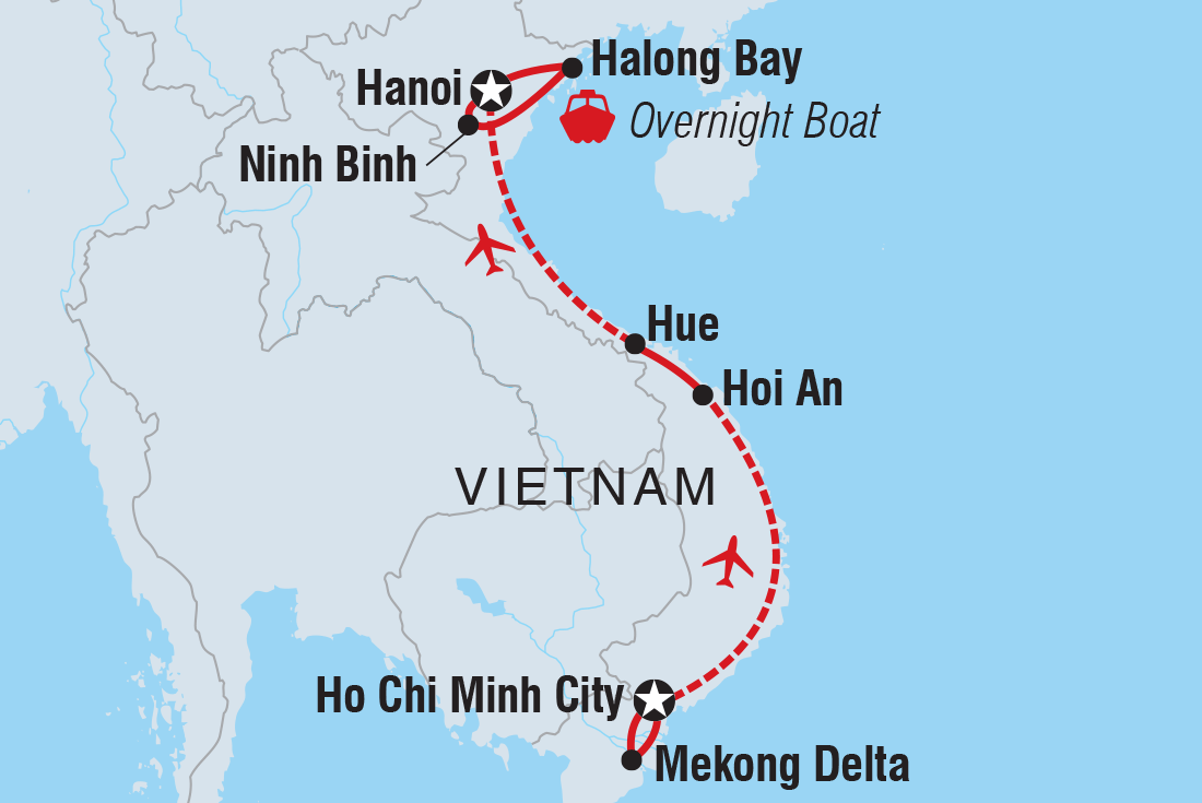 tourhub | Intrepid Travel | Classic Vietnam | Tour Map