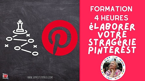 Représentation de la formation : Elaborer votre stratégie sur Pinterest 