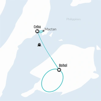 tourhub | Bamba Travel | Cebu & Bohol Discovery 5D/4N | Tour Map