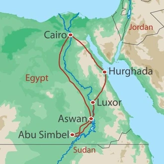 tourhub | World Expeditions | Egypt Explorer | Tour Map