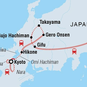 tourhub | Intrepid Travel | Cycle Japan | Tour Map