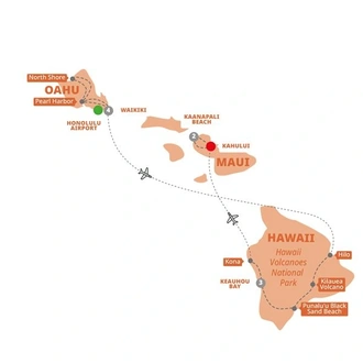 tourhub | Trafalgar | Best of Hawaii First Class | Tour Map