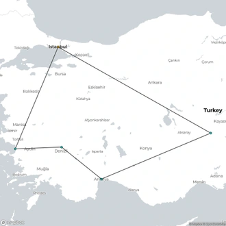 tourhub | Today Voyages | Turkish Delight with Cappadocia | Tour Map