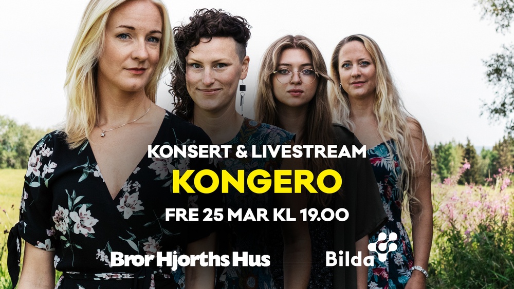 Kongero
Fredag 25 mars kl 19
Bror Hjorths Hus, Uppsala
Fr. v.: Anna Wikenius, Lotta Andersson, Sofia Hultqvist Kott och Emma Björling
