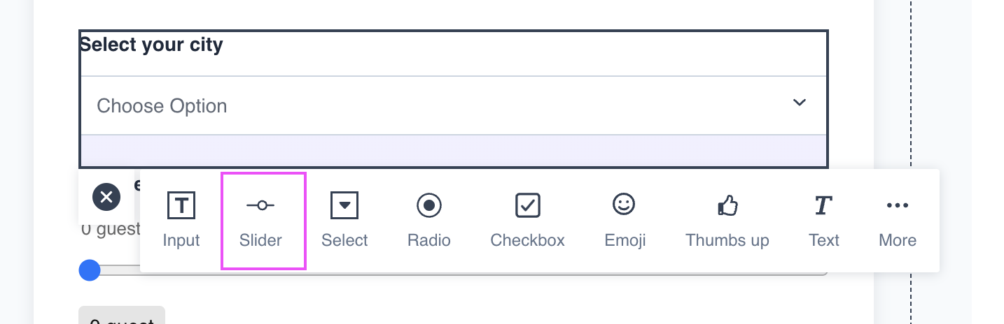 How to add a slider field to forms?