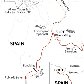 tourhub | Explore! | Family Pyrenees Multi-Activity Adventure | Tour Map