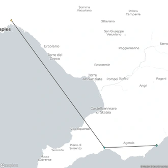 tourhub | Walkers' Britain | Classic Amalfi Coast - 6 Days | Tour Map