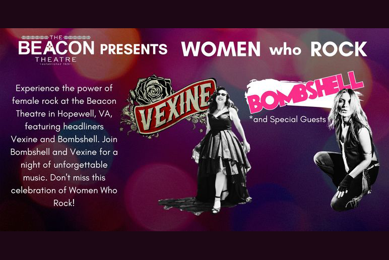 BT - Richmond Women Who Rock featuring Bombshell & Vexine - July 19, 2024, doors 6:30pm