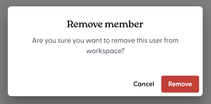 Remove workspace members