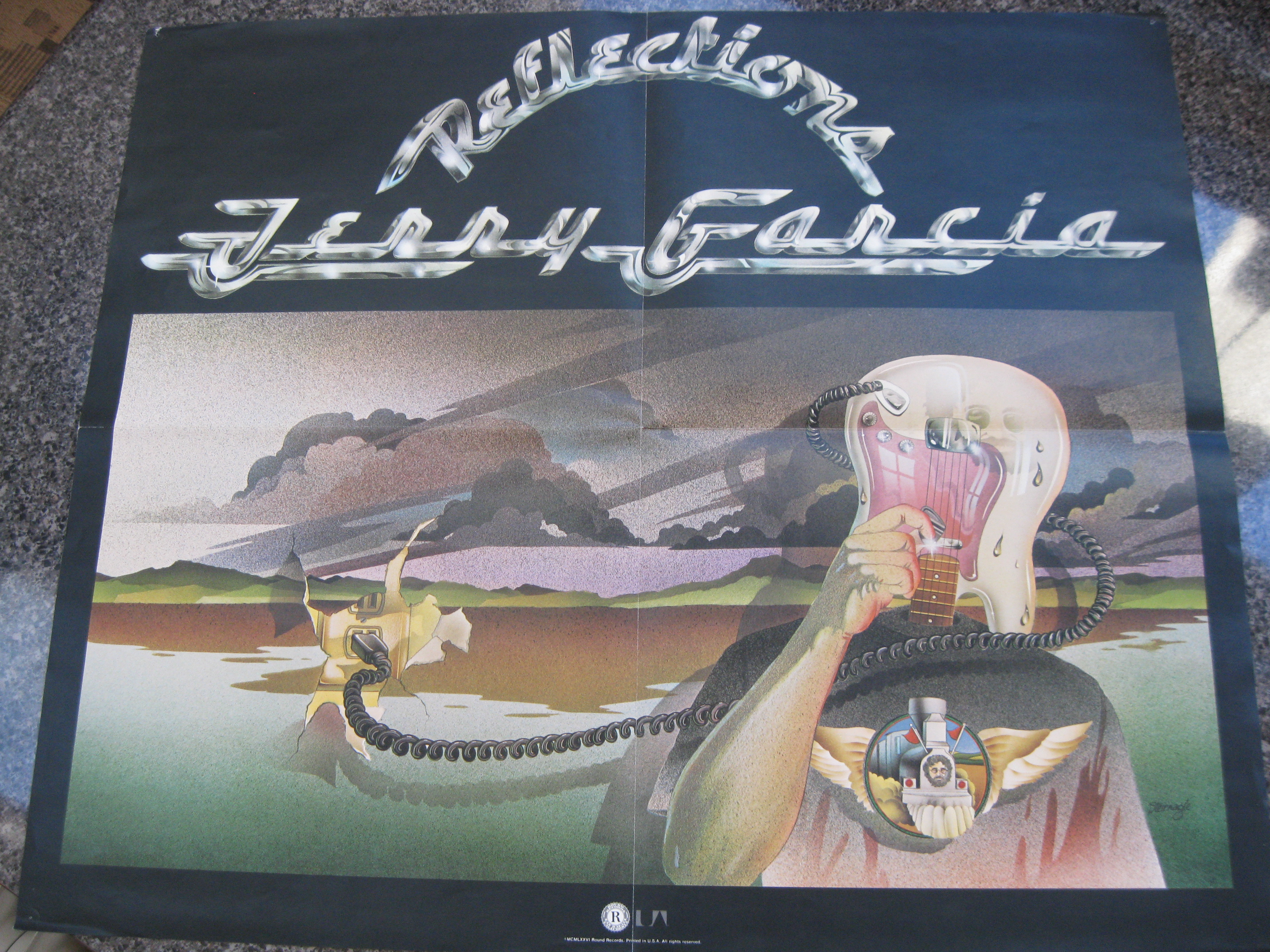 Vintage Jerry Garcia Poster, “Reflections” Album Gatefold Artwork