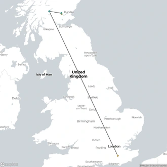 tourhub | Brightwater Holidays | Scotland: Gardens of Perthshire and the Scone Palace Garden Fair 9630 | Tour Map