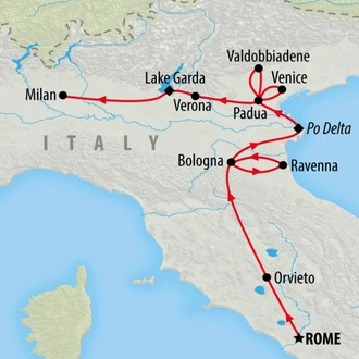 tourhub | On The Go Tours | Best of Northern Italy - 6 days | Tour Map
