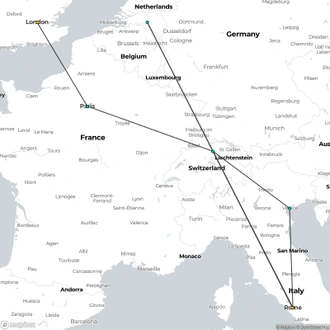 tourhub | Discovery Nomads | Europe Express | Tour Map