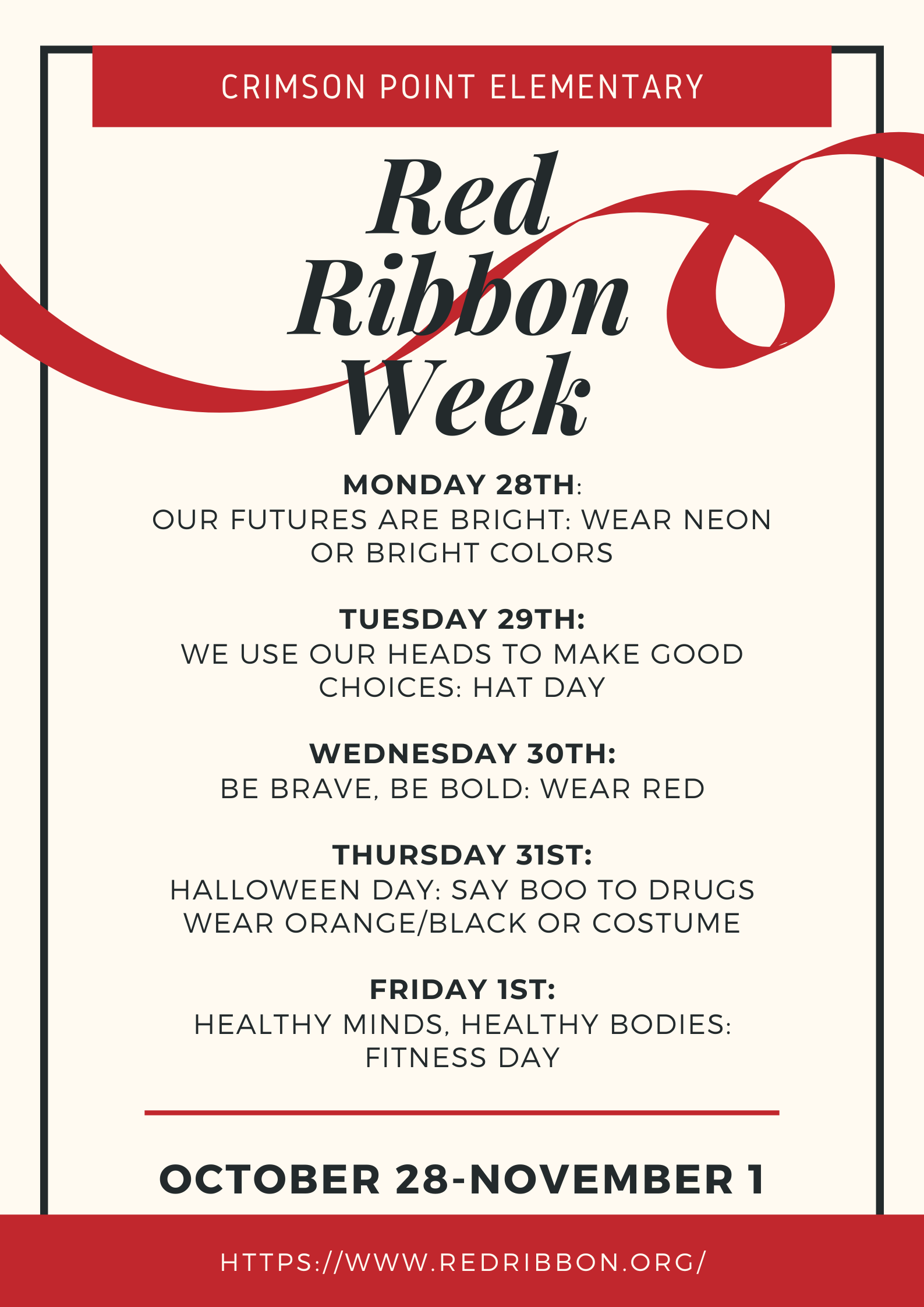 Red Ribbon Week dress up days