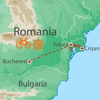tourhub | UTracks | Danube Delta By Bike & Boat | Tour Map