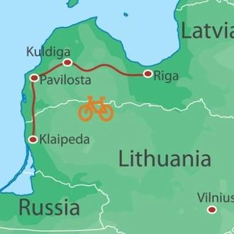 tourhub | UTracks | Latvia and Lithuania Cycle Explorer | Tour Map