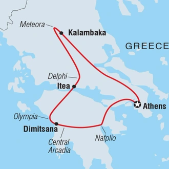tourhub | Intrepid Travel | Premium Greece | Tour Map