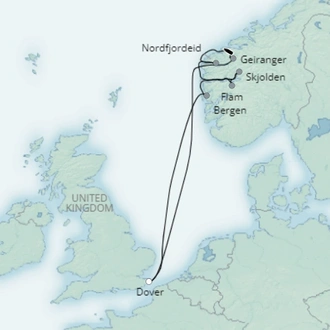 tourhub | Saga Ocean Cruise | Fjordland Wonders | Tour Map