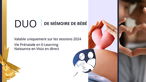 Représentation de la formation : 1 🎁 OFFRE DUO Formations : Mémoires Émotionnelles Naissance & Vie Prénatale - DE MÉMOIRE DE BÉBÉ®