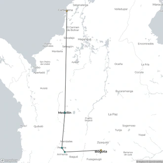 tourhub | Today Voyages | EN Xperience Colombia & Rosario Islands FIT | Tour Map