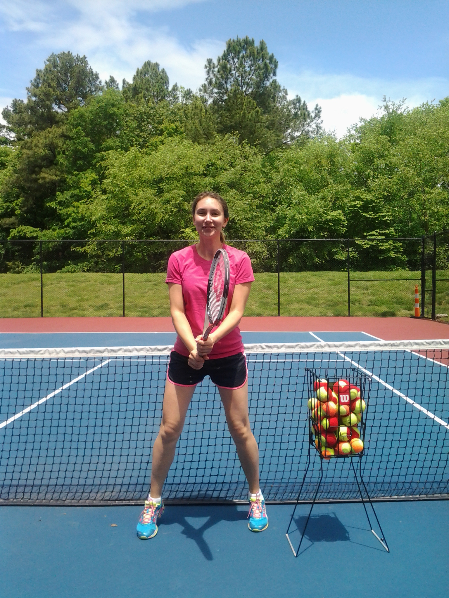 Polina C. teaches tennis lessons in Cary, NC