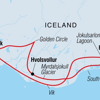 tourhub | Intrepid Travel | Iceland Express | Tour Map