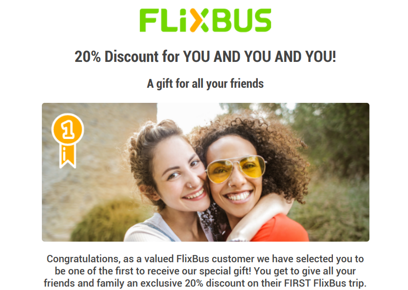 Flixbus email marketing example