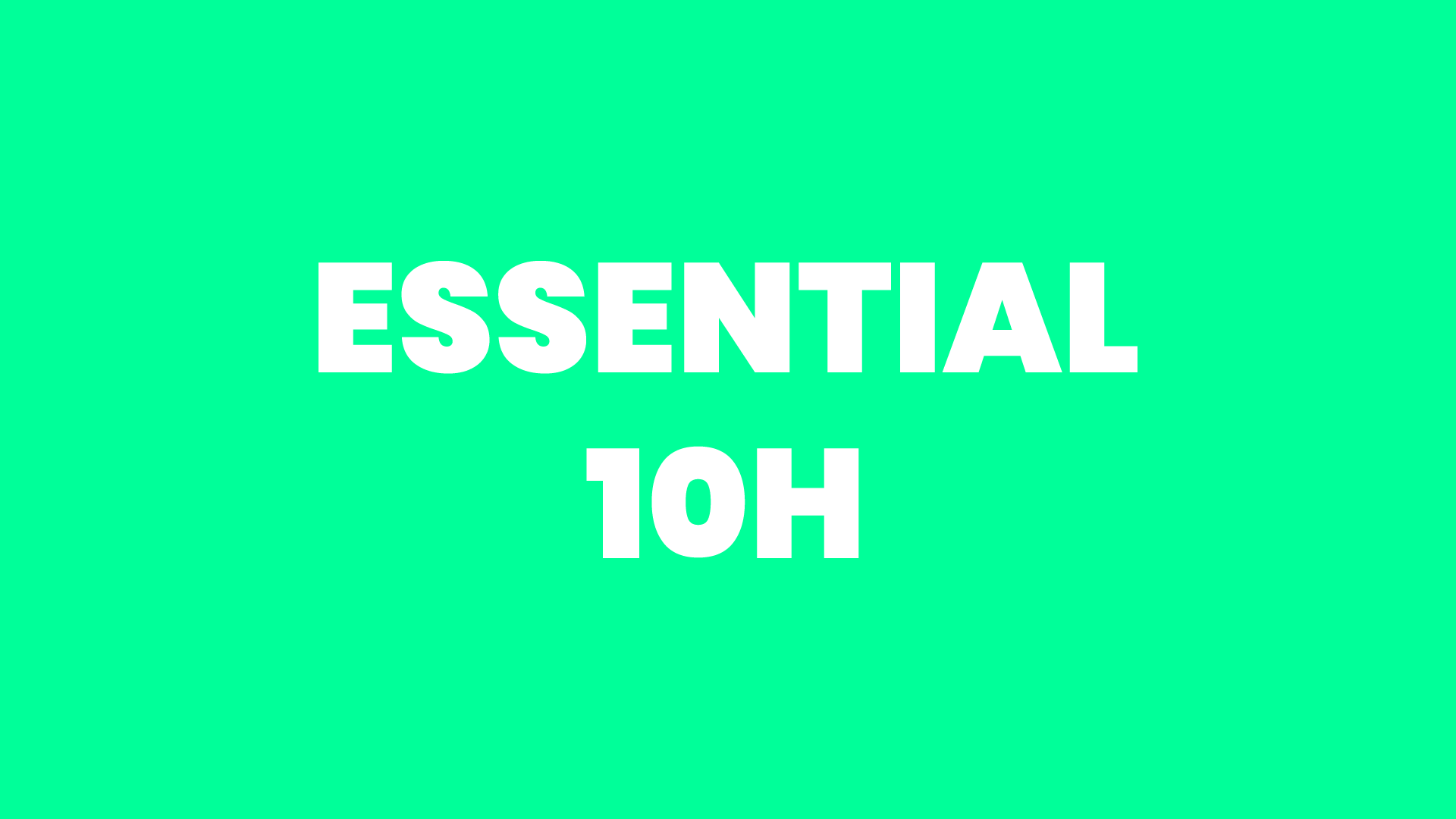 Représentation de la formation : ESSENTIAL 10H