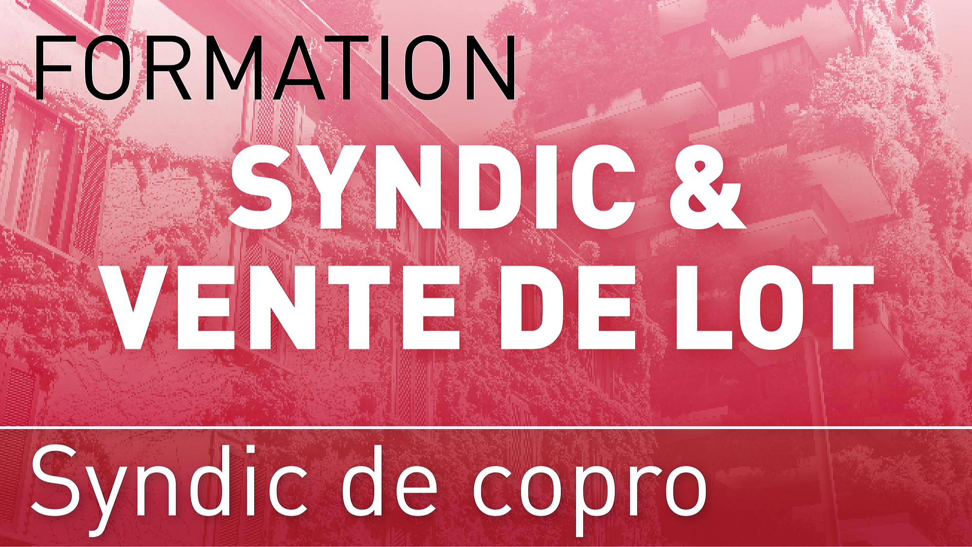 Représentation de la formation : Le syndic et la vente de lot