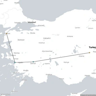 tourhub | Fez Travel | 2025 - Turkey Classics Tour | Tour Map