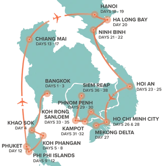 tourhub | Intro Travel | Epic Asia | Tour Map
