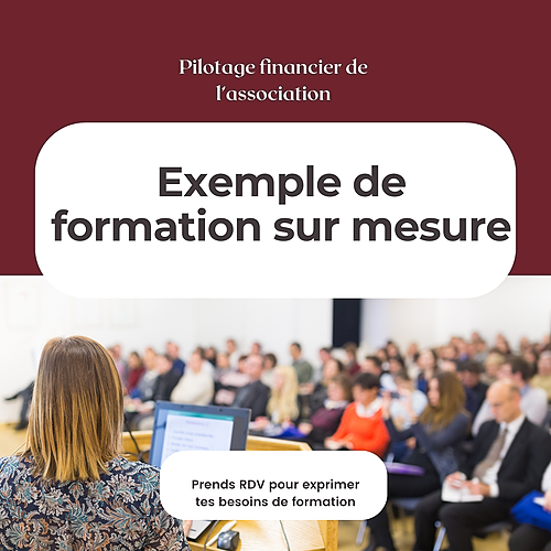 Représentation de la formation : Pilotage financier des associations